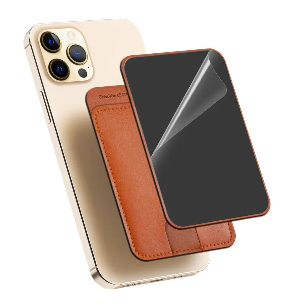 Araree Stick Pocket Genuine Leather Universal Card Holder - Brown - Tashqila Araree Stick Pocket Genuine Leather Universal Card Holder - Brown - Tashqila
